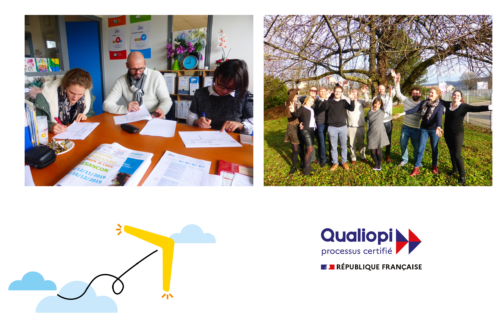 satisfaction Qualiopi et photos de groupe en formation BGE